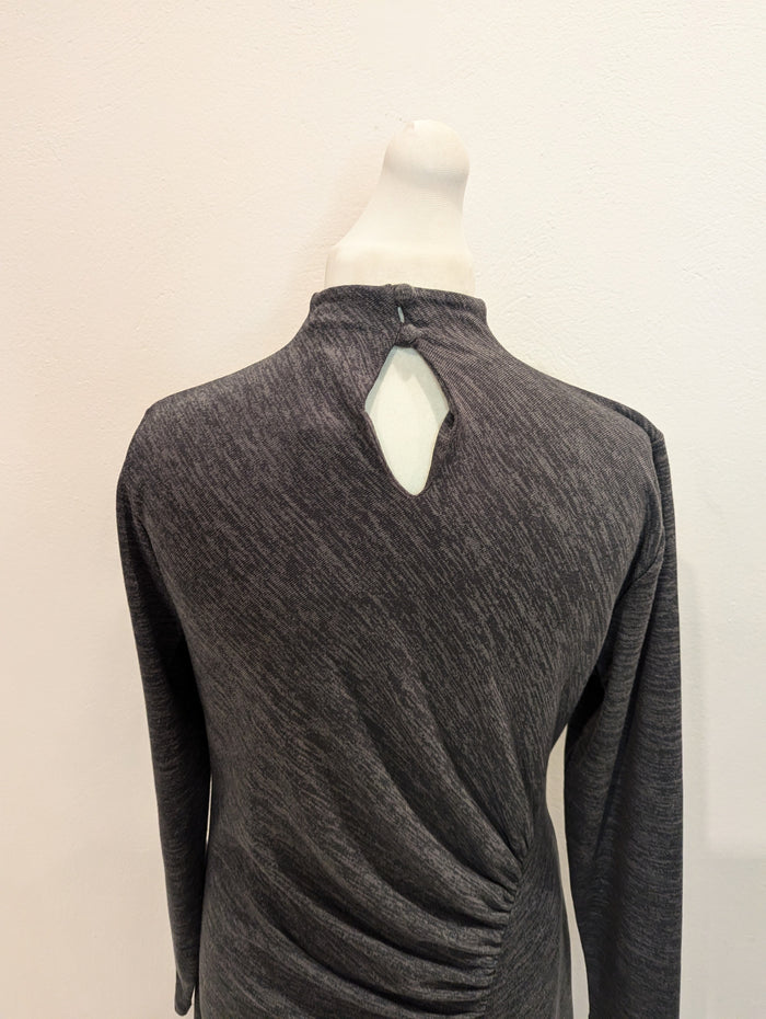 Mint Velvet Grey Ruched Dress XL NWT