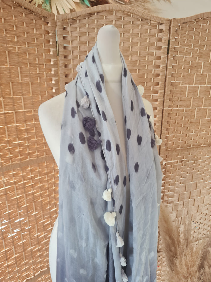Mint Velvet  grey spot scarf