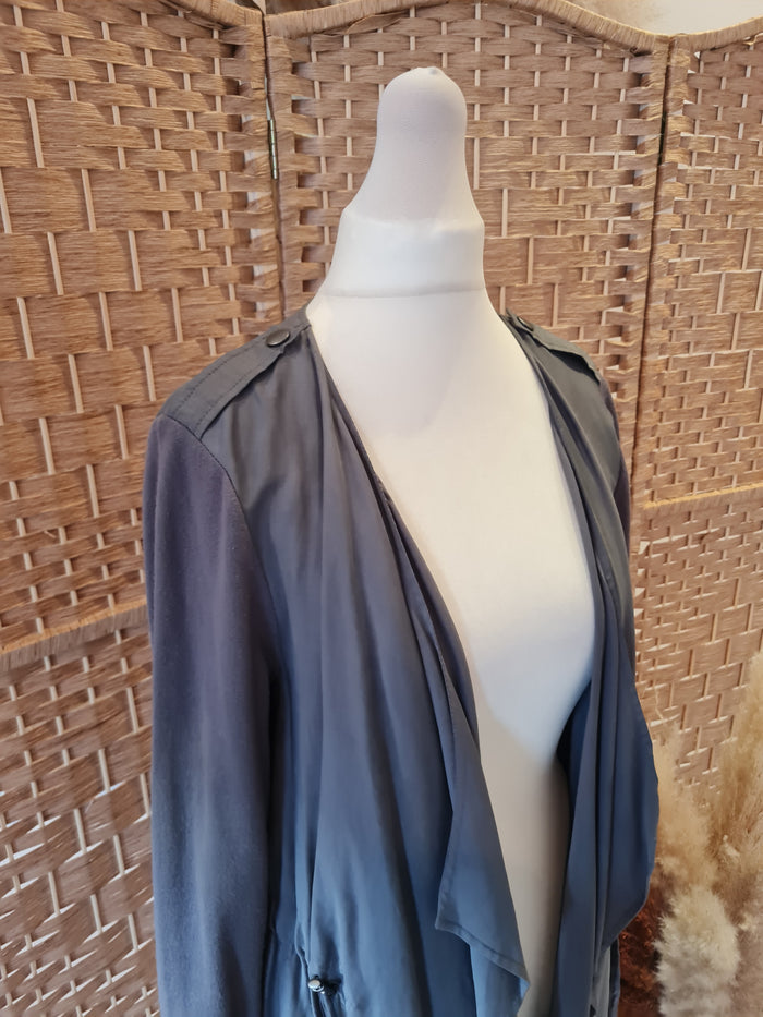 Mint Velvet Grey Waterfall jacket 10