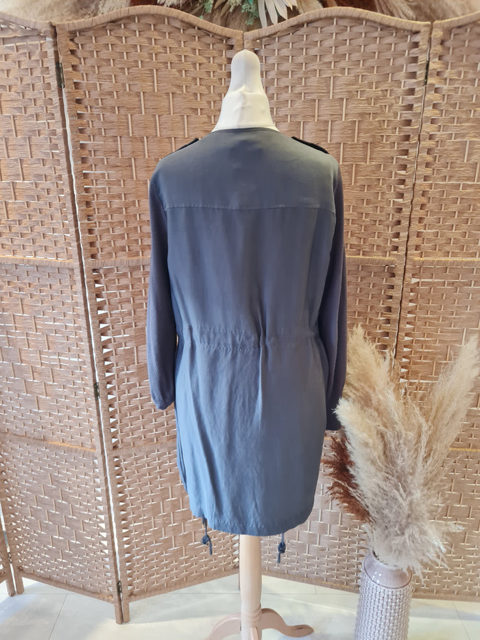 Mint Velvet Grey Waterfall jacket 10