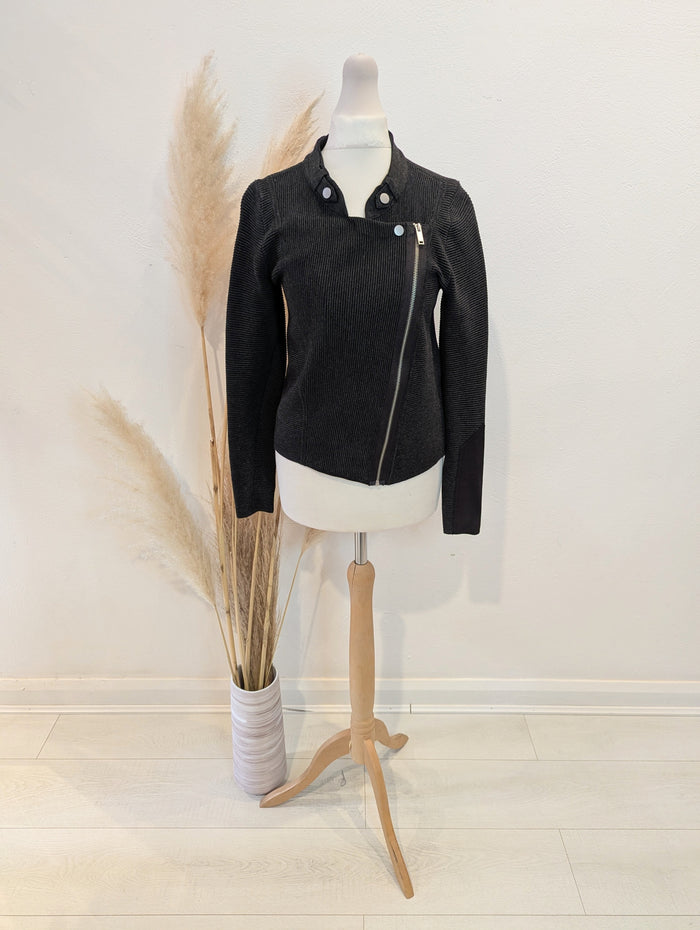 Mint Velvet Grey Zip Cardigan S