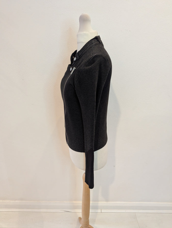 Mint Velvet Grey Zip Cardigan S