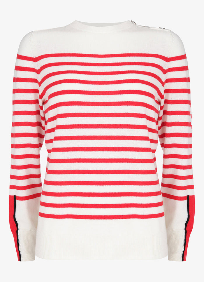 Mint Velvet Red/White Stripe Jumper XS