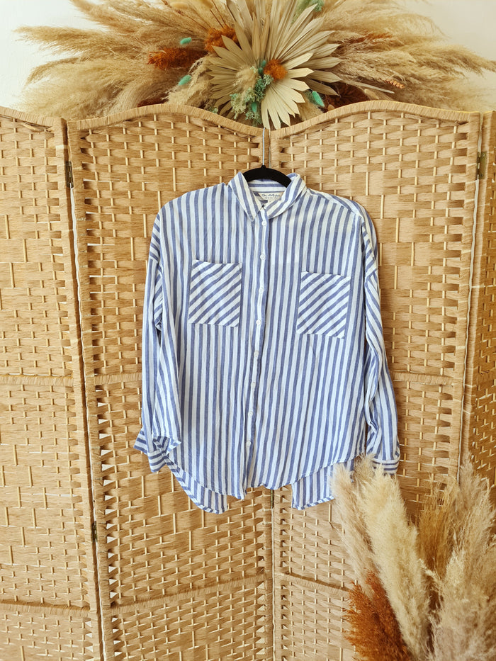 Miss Selfridge stripe linen shirt 6