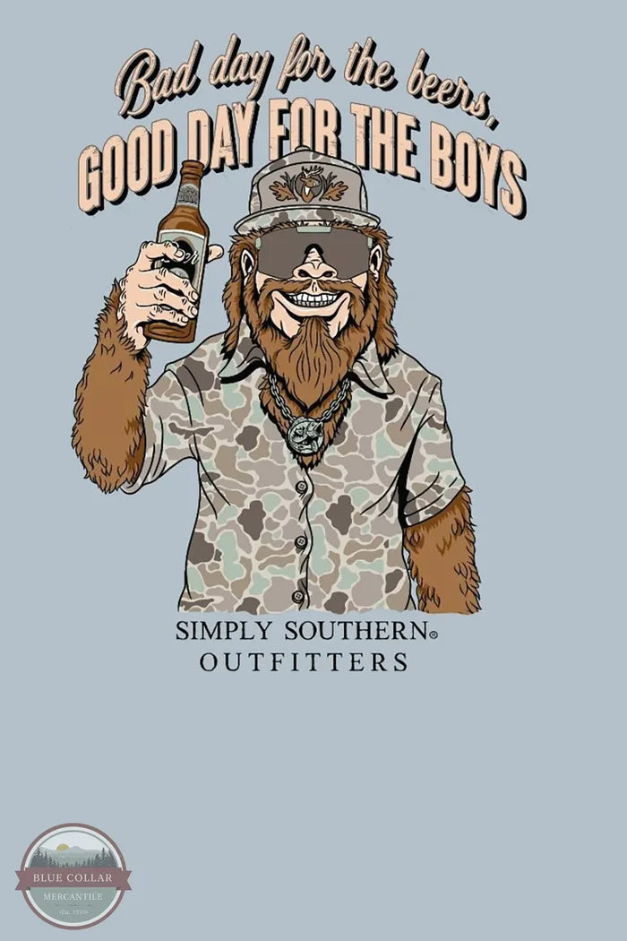 Simply Southern Bad Days And Good Days Short Sleeve Shirt MN-MINWASH-BIGFOOT-ASHEN picture of imprint image