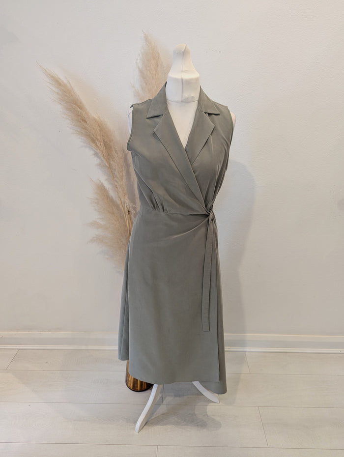 MNG Suit Khaki Wrap dress L