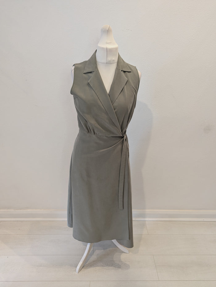 MNG Suit Khaki Wrap dress L