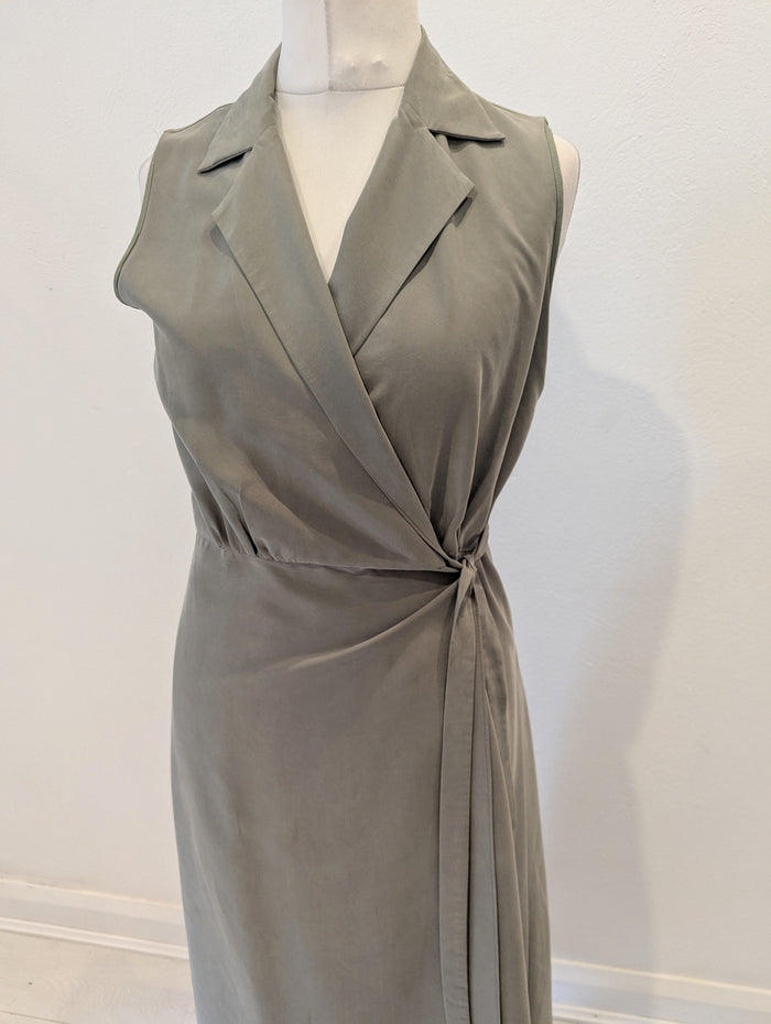 MNG Suit Khaki Wrap dress L