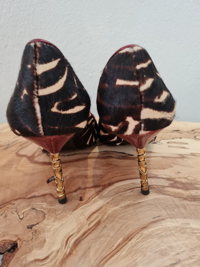 Moda in Pelle black print stilettos 7