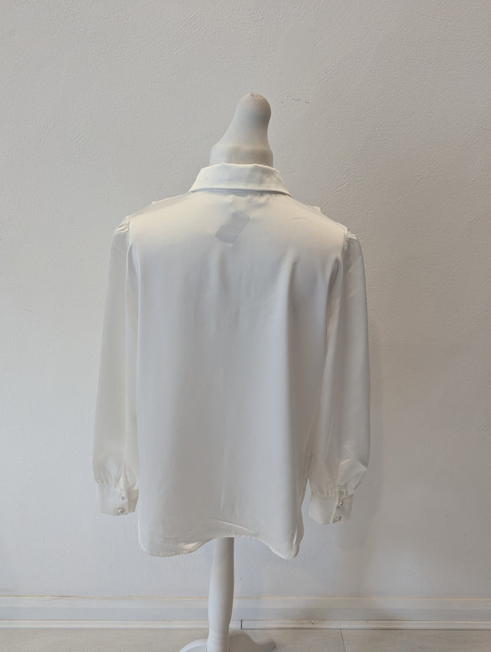 Monsoon Black Bow Tie Blouse Size Large