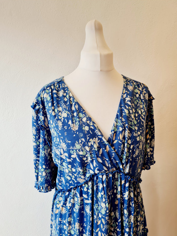 Monsoon Blue floral dress L