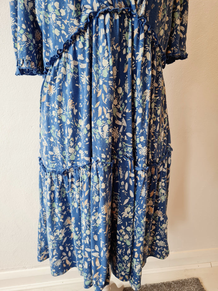 Monsoon Blue floral dress L