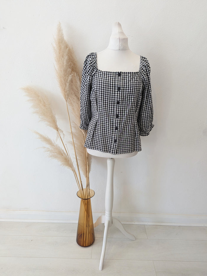 Monsoon Gingham Top 16/18