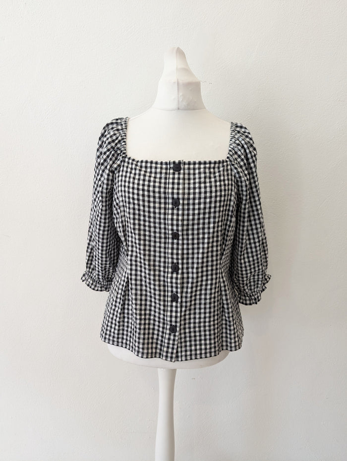 Monsoon Gingham Top 16/18
