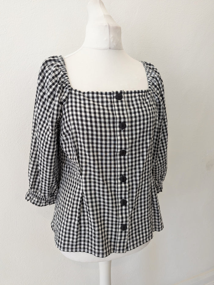 Monsoon Gingham Top 16/18