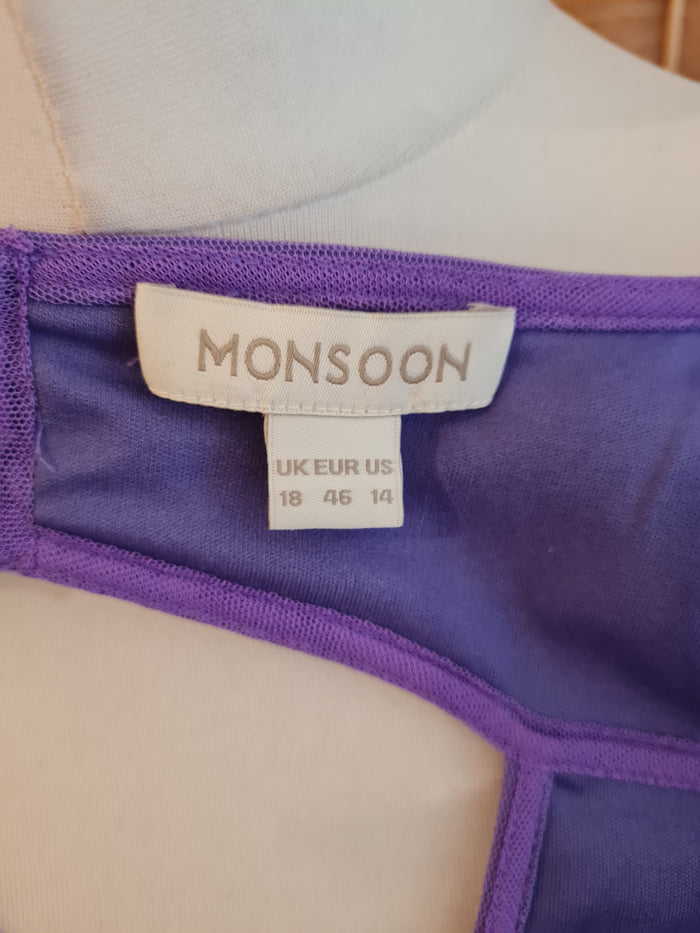 Monsoon Purple Sequin Dress 18