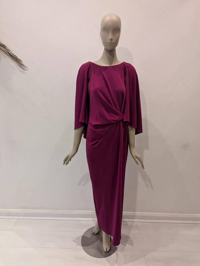 Monsoon Raspberry Cara Cape dress 14 RRP £90