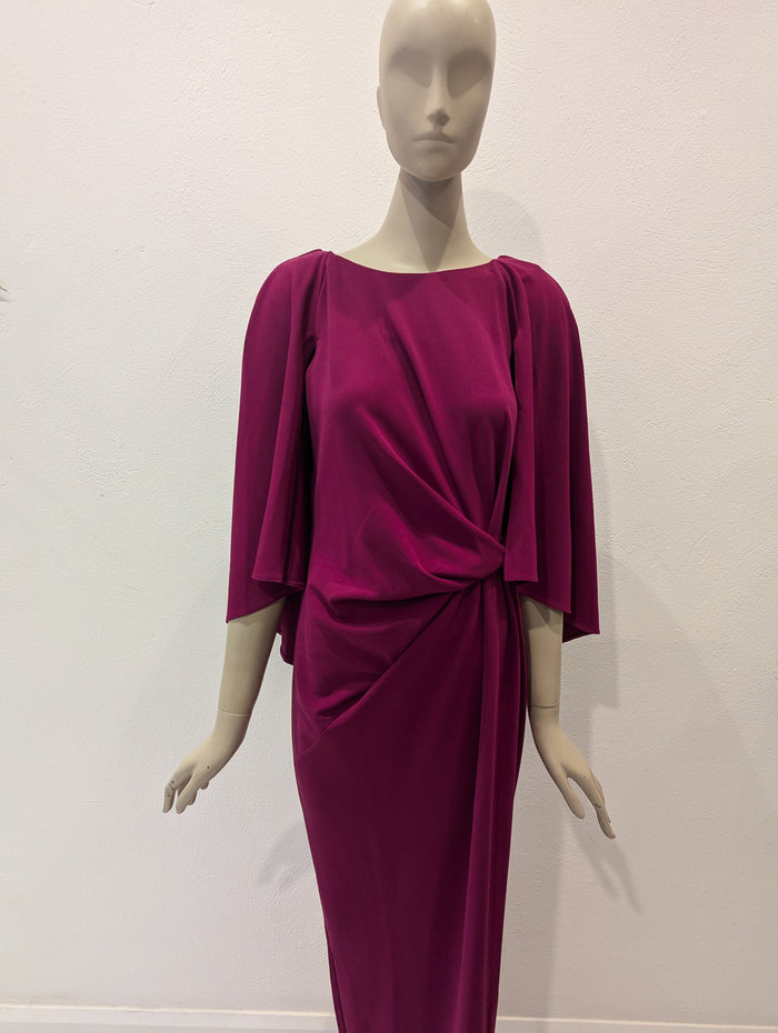 Monsoon Raspberry Cara Cape dress 14 RRP £90