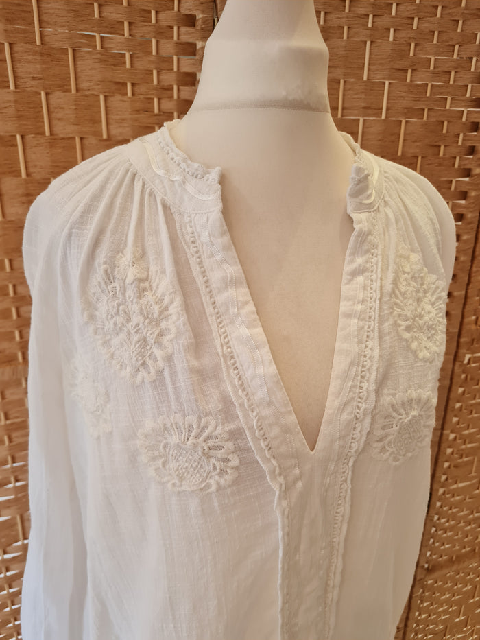 Monsoon White Blouse Small