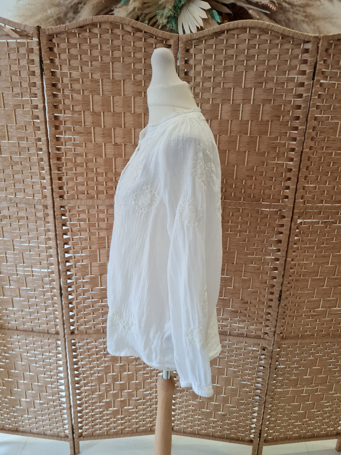 Monsoon White Blouse Small
