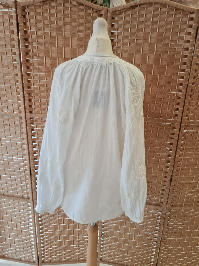 Monsoon White Blouse Small