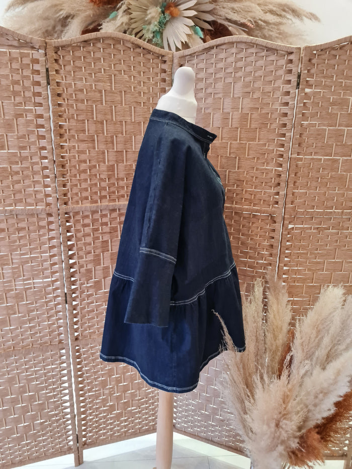 Morrison Denim Peplum Top L