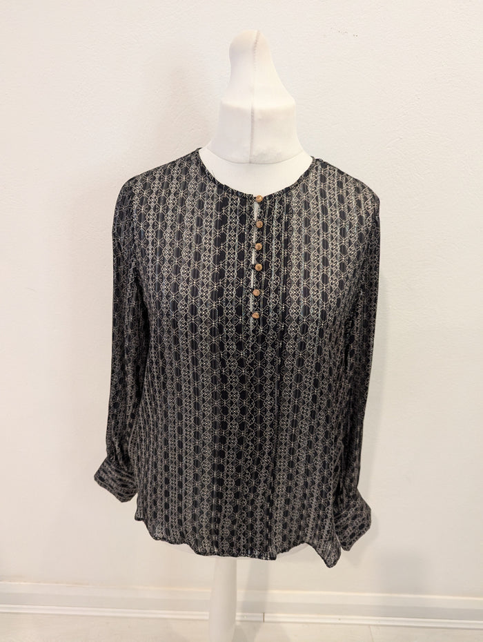 Mos Mosh Black/ Gold Blouse S