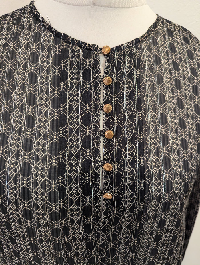 Mos Mosh Black/ Gold Blouse S