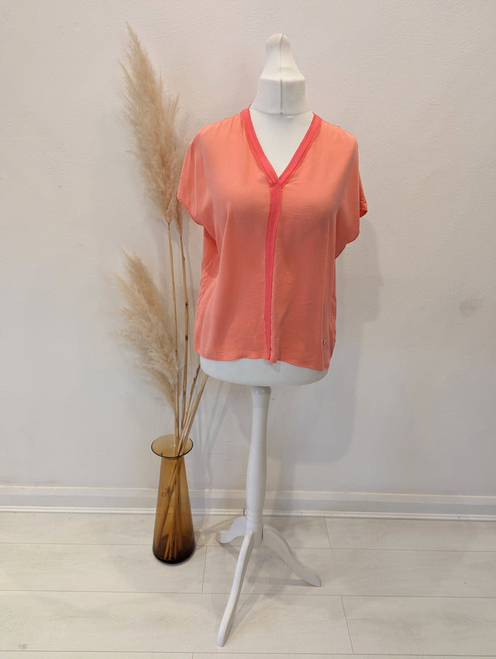 Mos Mosh Coral silk top S