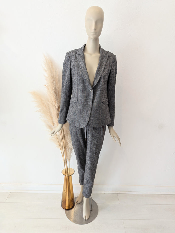 Mos Mosh Grey Stripe Trouser Suit Size 8