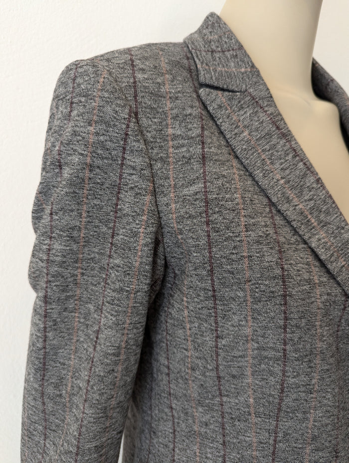 Mos Mosh Grey Stripe Trouser Suit Size 8