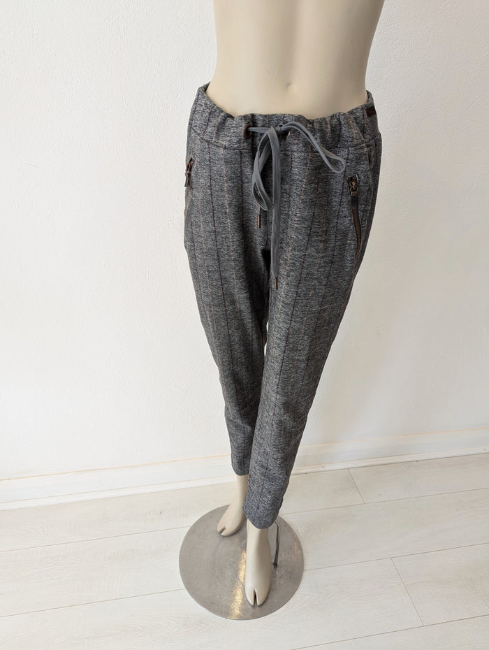 Mos Mosh Grey Stripe Trouser Suit Size 8