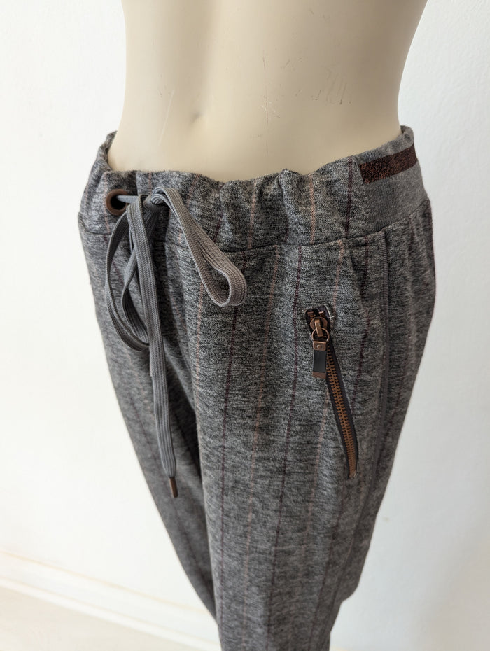 Mos Mosh Grey Stripe Trouser Suit Size 8