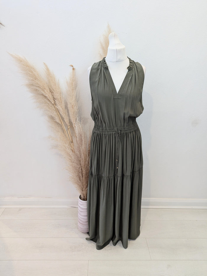 Mos Mosh Khaki Maxi Dress Size Large