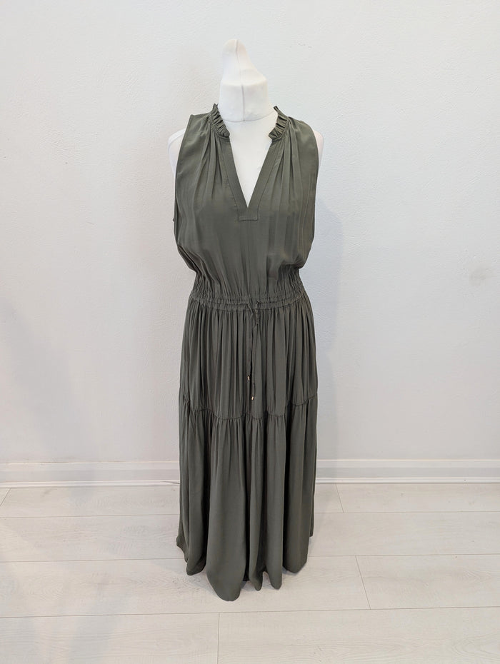 Mos Mosh Khaki Maxi Dress Size Large