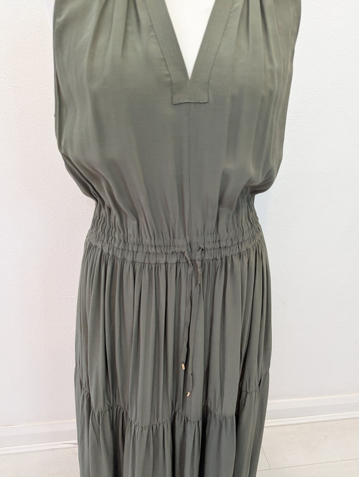 Mos Mosh Khaki Maxi Dress Size Large