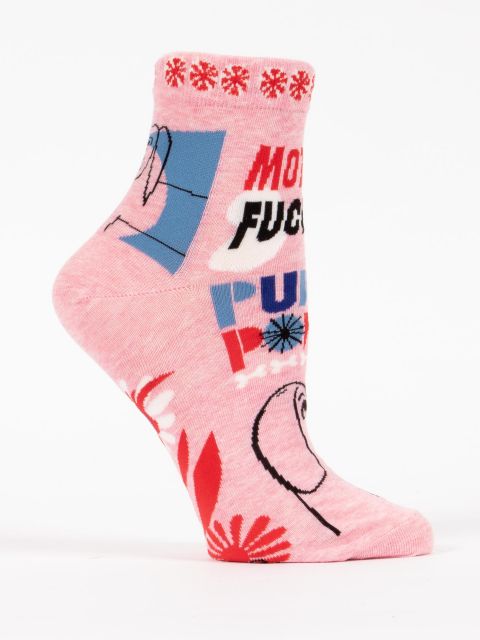 Mother Fucker Puppy Power W-Ankle Socks BLUEQ