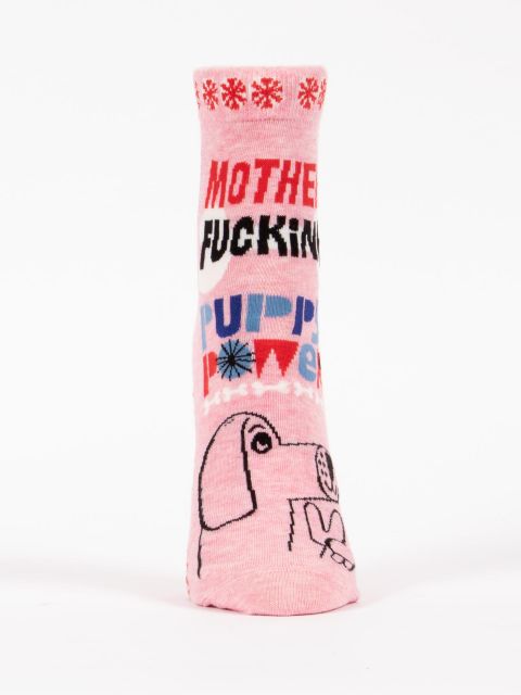 Mother Fucker Puppy Power W-Ankle Socks BLUEQ