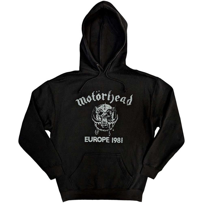 Motörhead Unisex Pullover Hoodie, Europe' 81 Rock Off