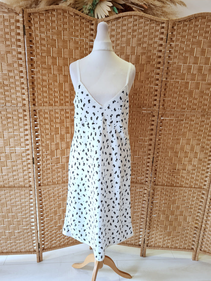 M&S Alexa Chung White/Black Sundress 10 RRP £39.50