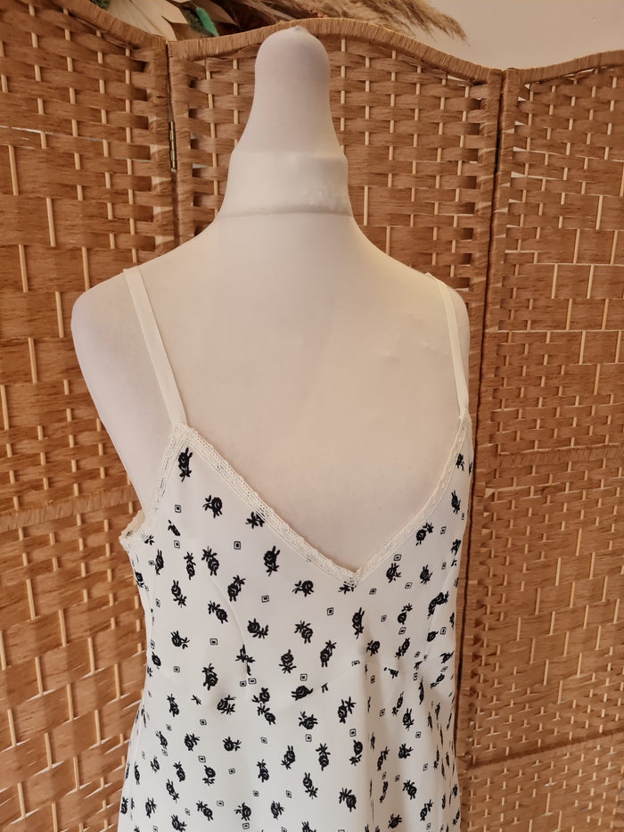 M&S Alexa Chung White/Black Sundress 10 RRP £39.50