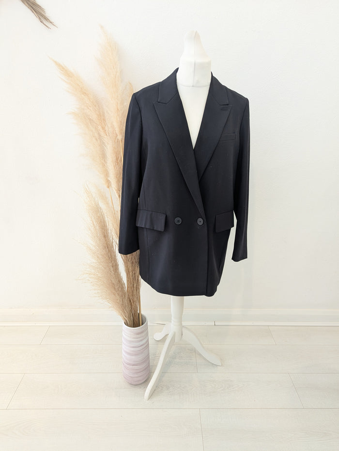 M&S Black oversized Blazer 14