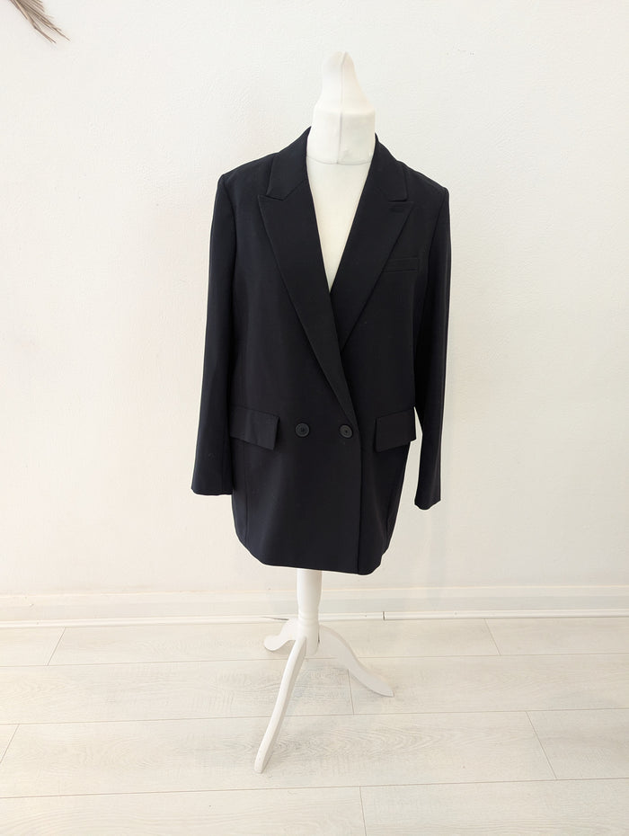 M&S Black oversized Blazer 14