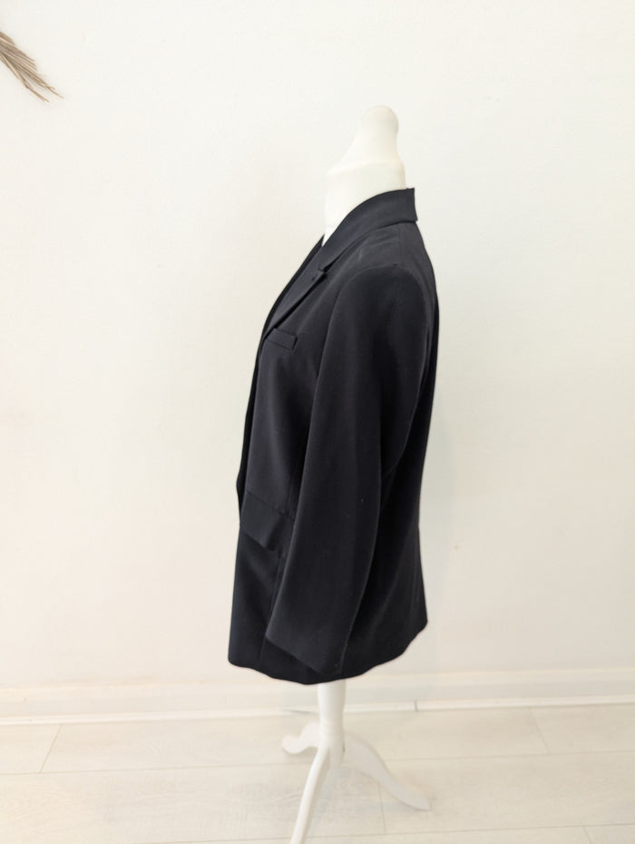 M&S Black oversized Blazer 14