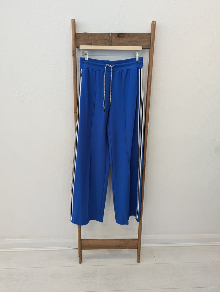 M&S Blue Stripe Wide Joggers NWT Size 10 Long