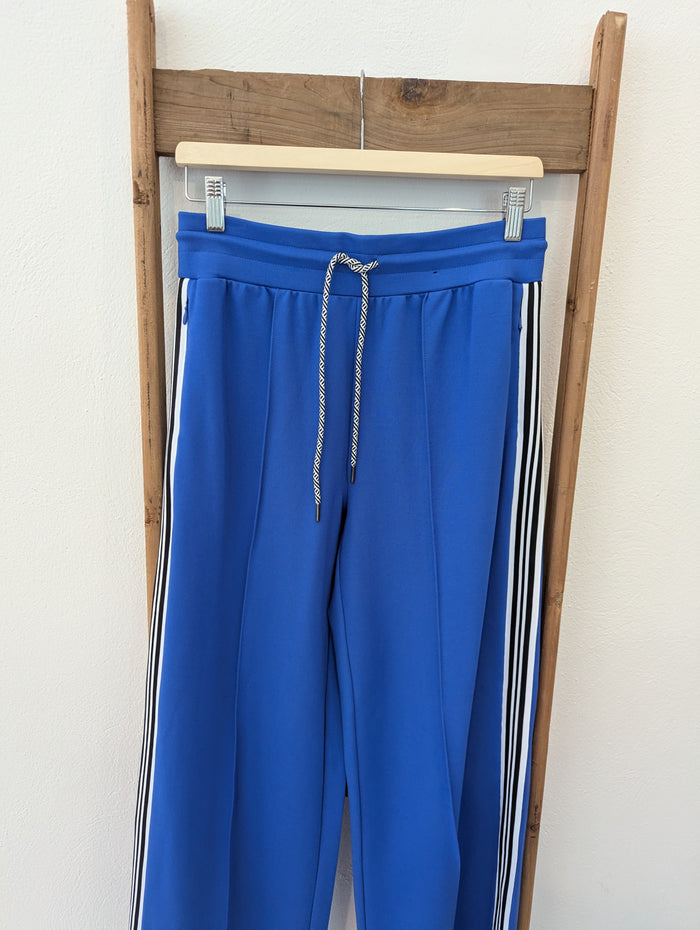 M&S Blue Stripe Wide Joggers NWT Size 10 Long