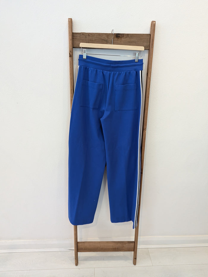 M&S Blue Stripe Wide Joggers NWT Size 10 Long