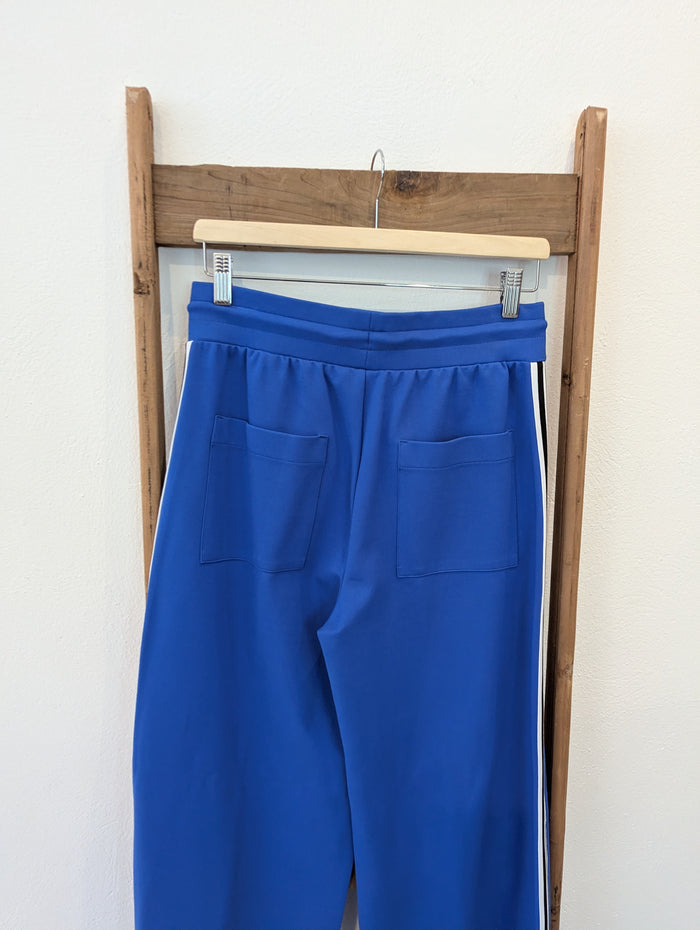 M&S Blue Stripe Wide Joggers NWT Size 10 Long