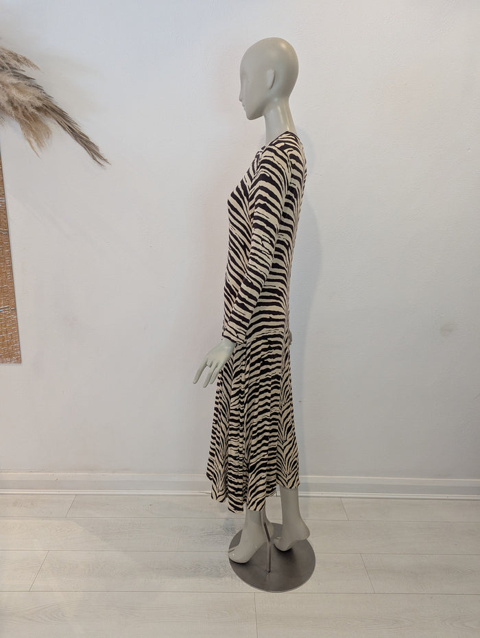 M&S brown/ cream dress 12 NWT RRP £35
