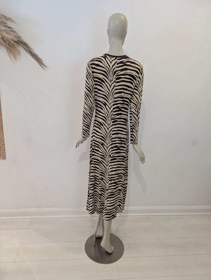 M&S brown/ cream dress 12 NWT RRP £35